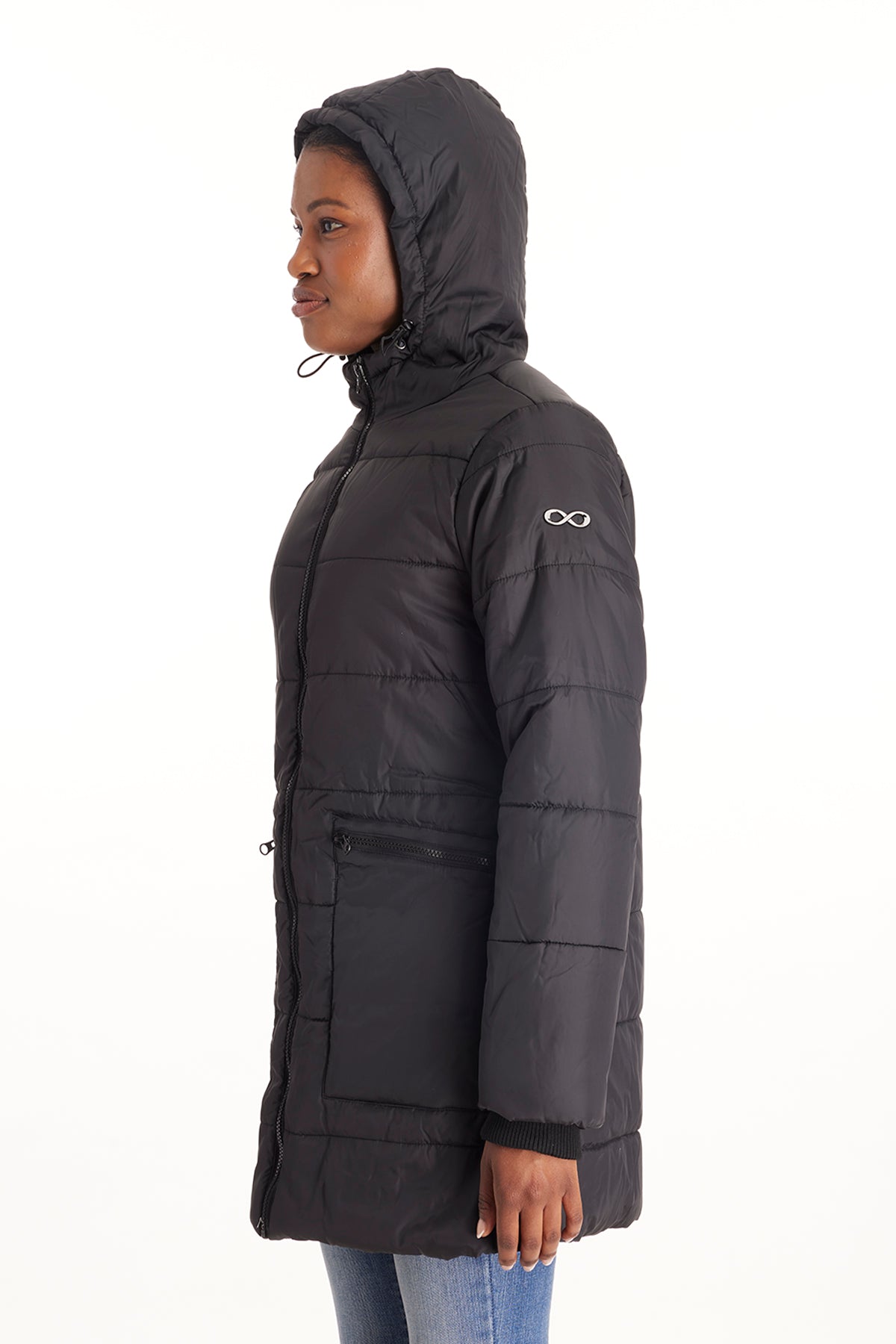 Lightweight Padded Jacket, Adaptable for Maternity & Post-Maternity - green  dark solid