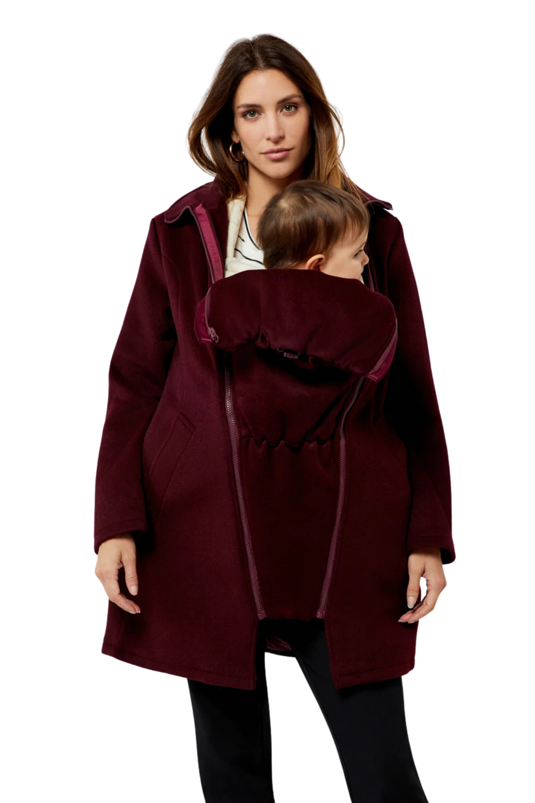 Maternity Coat Khloe 3 in 1 Wool Coat Semi Fitted – Moderneternity