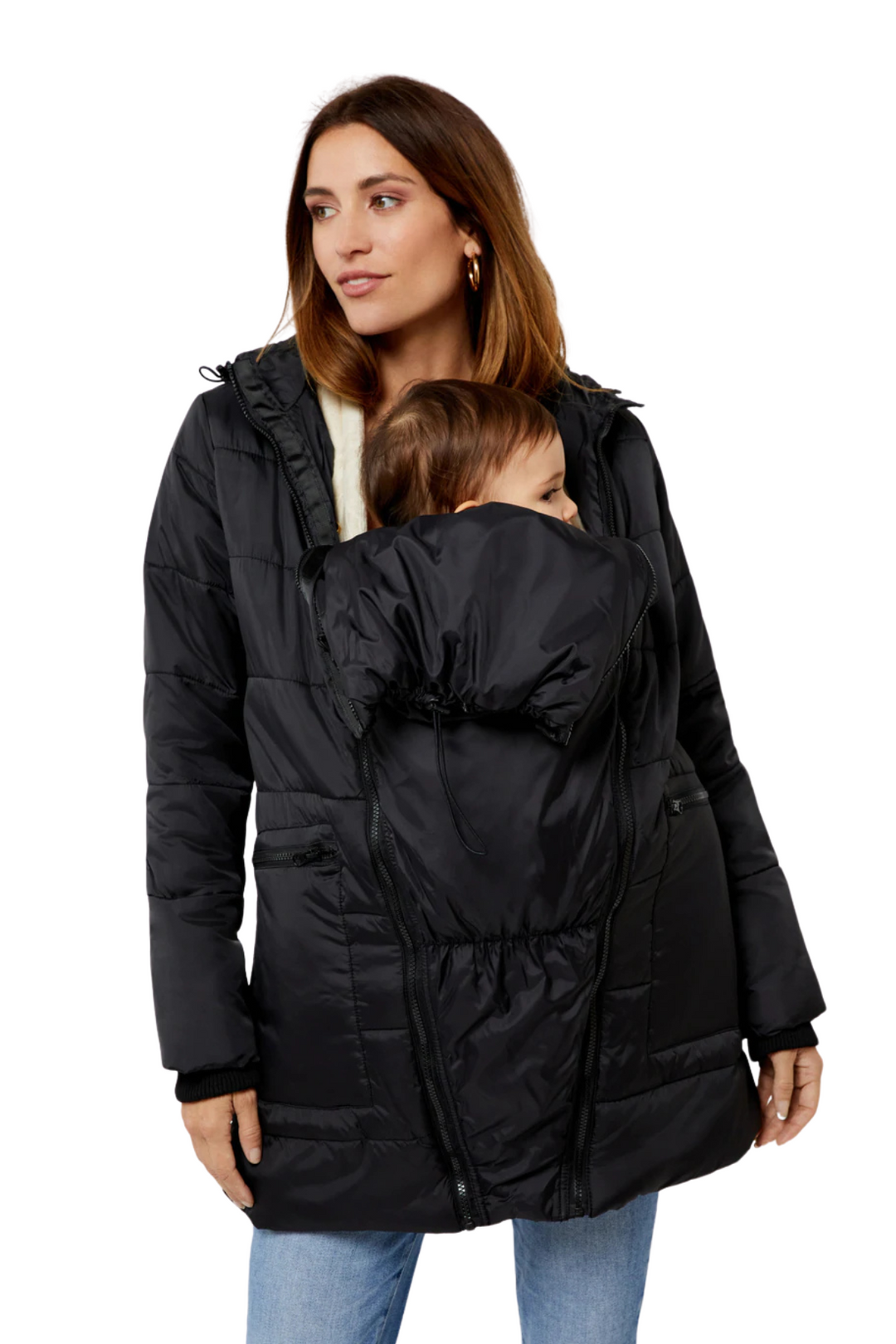 【MIELIINVARIANT】Hybrid Flare Coat ブラック Maternity Coat Gianna 3in1 Hybrid Puffer Jacket – Moderneternity