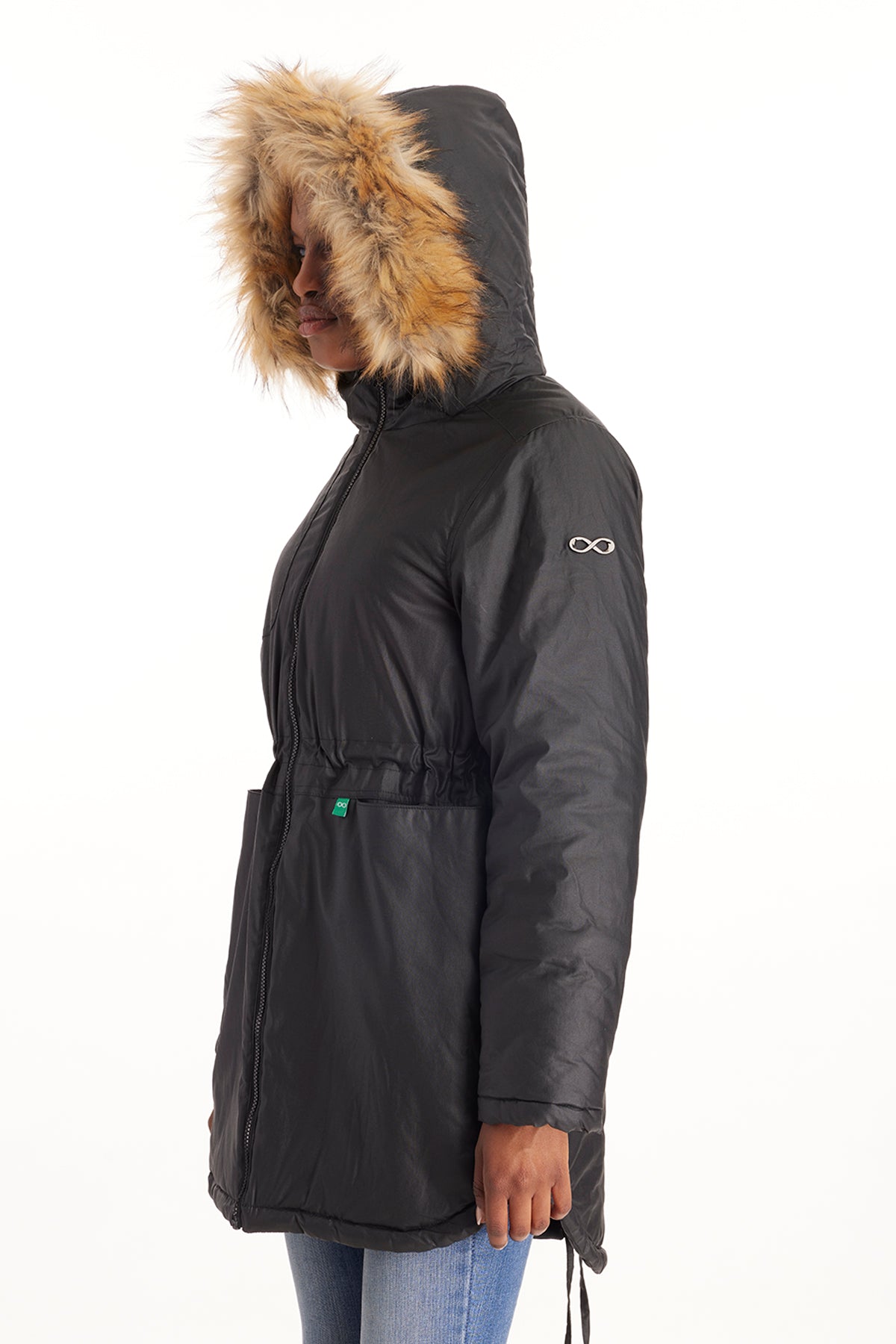 Modern Eternity 3 in 1 padded coat with detachable faux fur hood