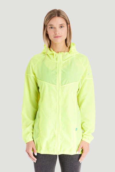waterproof raincoat for women with elastic at sleeves and bottom hem