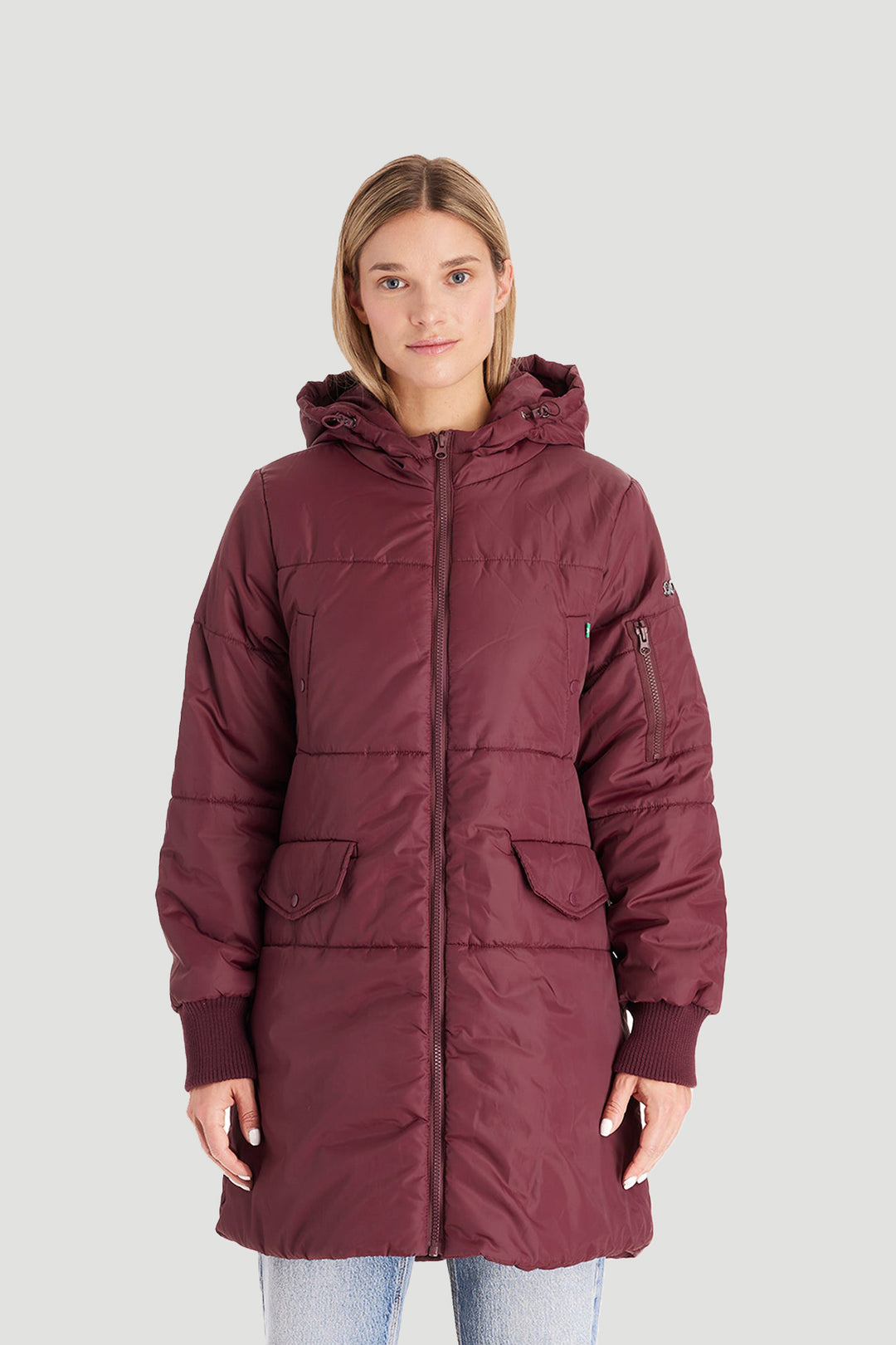 Waterproof Mid Thigh Bomber Winter Coat Moderneternity