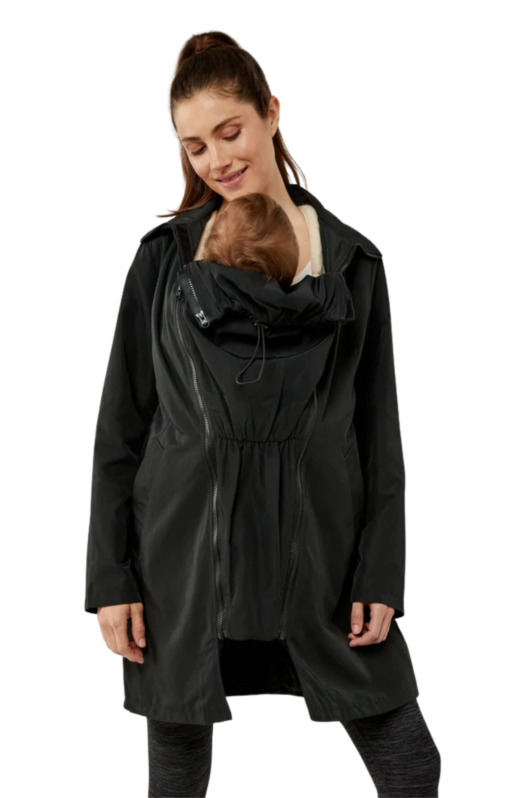 3in1 Maternity Trench Coat Avelynne twill babywearing coat