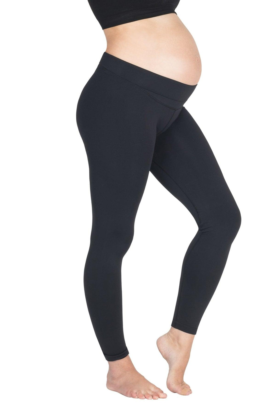 Modern Eternity Ella Seamless Yoga Leggings Maternity Black S