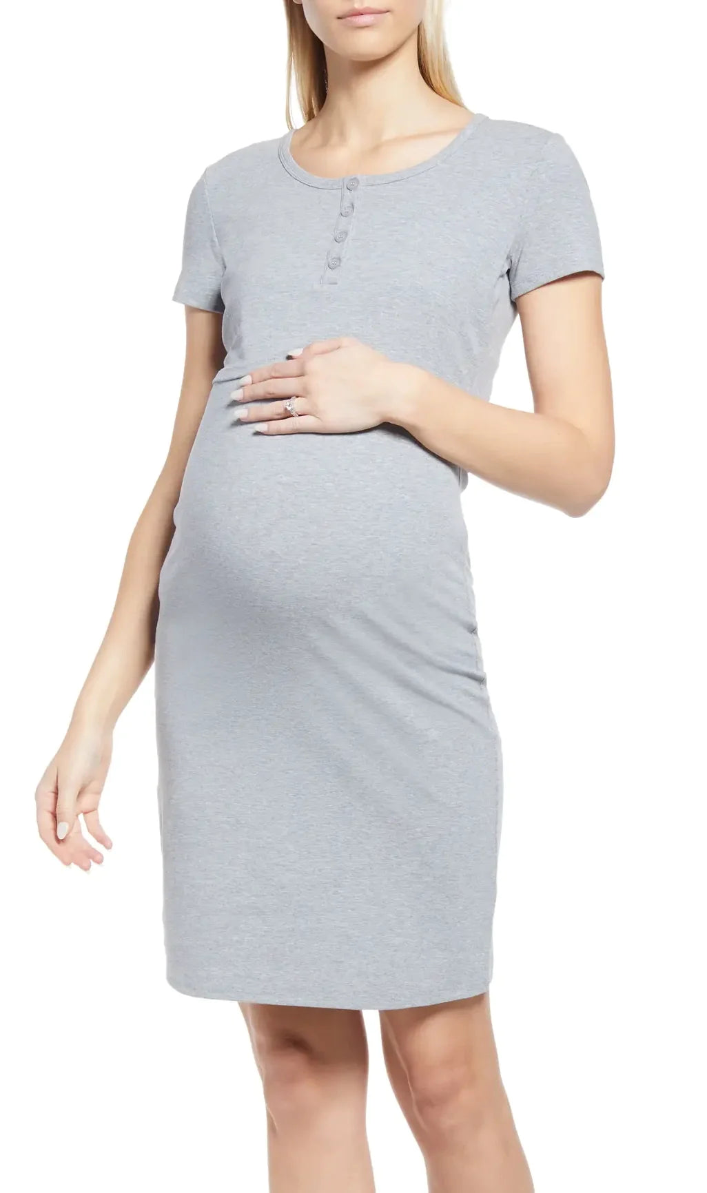 nursing cocktail dress Modern Eternity Juliet Grey Small Options:Silver-Long Sleeve VM: maternity newness this maternity and nursing vintage 80s little black