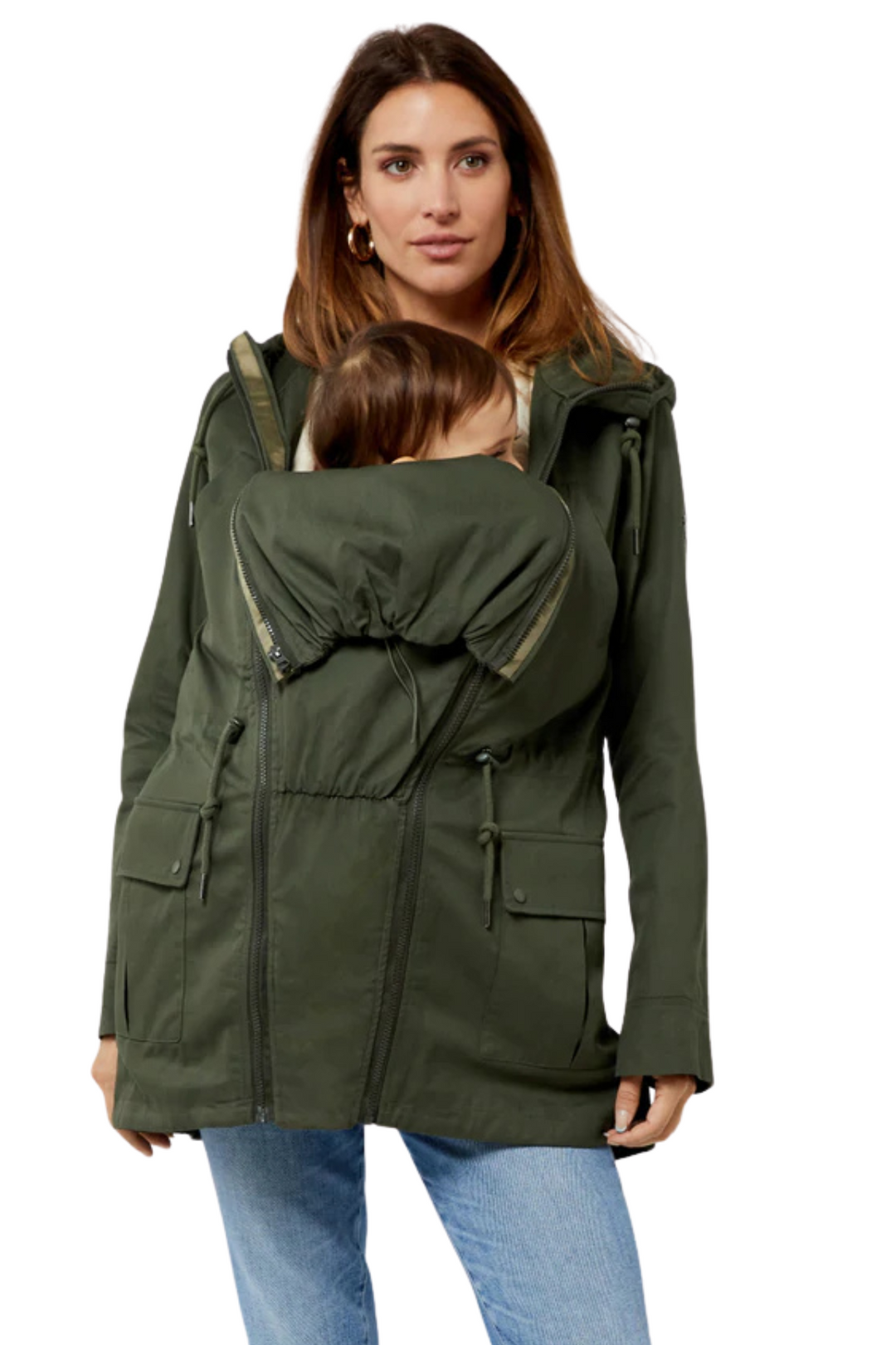 Maternity Jacket Lara 3 in 1 Military Style Cotton – Moderneternity